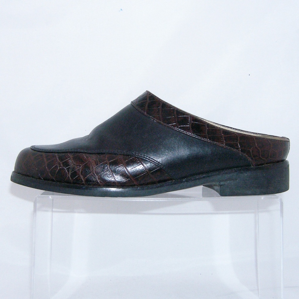 Ariat leather reptile print clog black brown 7.5B - Picture 5 of 11